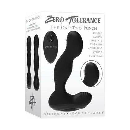 Zero Tolerance The One-Two Punch Prostate Pleaser - Model ZT-PP-001 - Male Prostate Stimulation - Dual Motor - Black