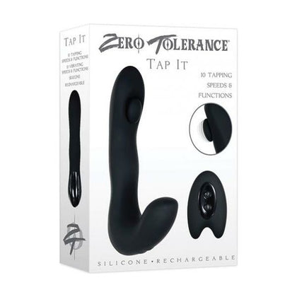 Zero Tolerance Tap It Prostate Tapping Vibrator - Model ZT-PTV01 - Male P-Spot Stimulation - Black