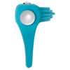 Introducing the SensaSilk Teal Tickler Vibrating Cock Ring - Model ST-5000 for Men - Enhance Pleasure and Performance - Teal - Adult Naughty Store