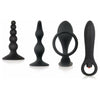 Evolved Novelties Prostate Kit 4 Piece Black - The Ultimate Pleasure Journey for Men - Adult Naughty Store