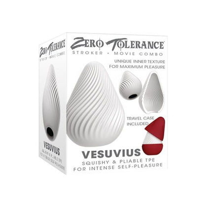 Zero Tolerance Vesuvias Stroker - White: The Ultimate Flexing Pleasure Explosion for Men's Solo Pleasure