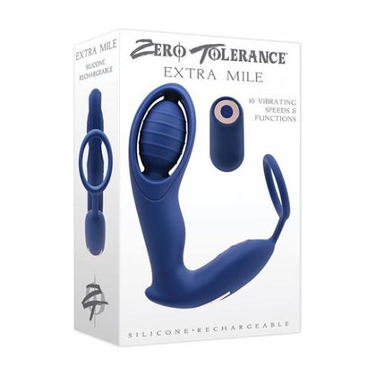 Zero Tolerance Extra Mile C Ring Vibrator - Model XYZ - Ultimate Dual Motor Pleasure for Him - Blue