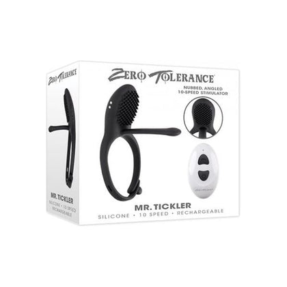 Zero Tolerance Mr. Tickler Vibrating C-Ring - Model XT-2000 - Male - Dual Stimulation - Black