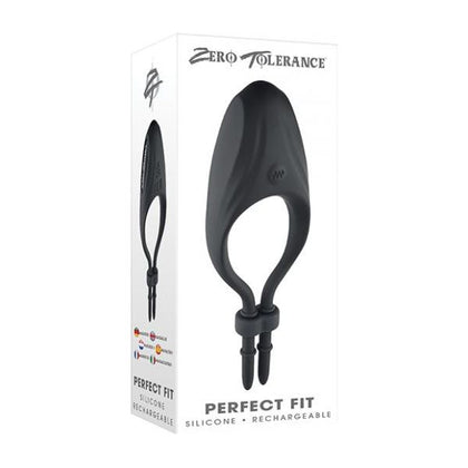 Zero Tolerance Perfect Fit Adjustable Silicone Penis Ring - Model ZT-001 - Male Pleasure - Black