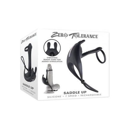 Zero Tolerance Vibrating Cock & Ball Enhancer ZT-101 for Men, Rabbit Vibrator, Black