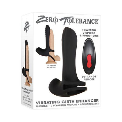 Zero Tolerance Vibrating Girth Enhancer Extension - Model ZT-VE002 - Male - Penile Girth Amplifier - Black