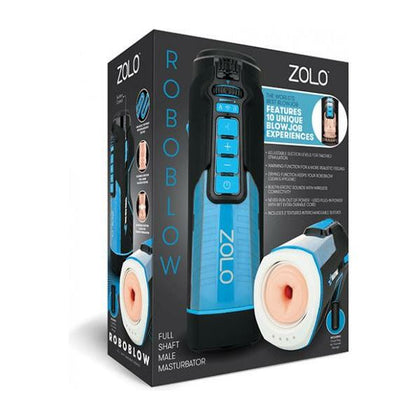 ZOLO Roboblow Plug-In Full Shaft Male Masturbator - Model XYZ123 - Ivory