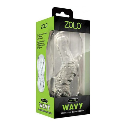 ZOLO Gripz Wavy Stroker - Clear: The Ultimate Clear Textured Handheld Pleasure Device for Intense Stimulation