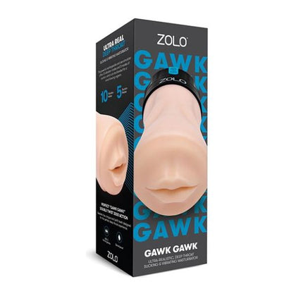 ZOLO Gawk Gawk Deep Throat Vibrating Masturbator - Model X1 - Ivory