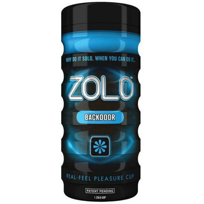 Zolo Backdoor Real Feel Pleasure Cup - The Ultimate Anal Experience for Men - Model BDR-3000 - Intense Vacuum Effect - Pre-Lubricated - Lifelike Sensations - Adjustable Tightness - Travel-Friendly - Sleek Black