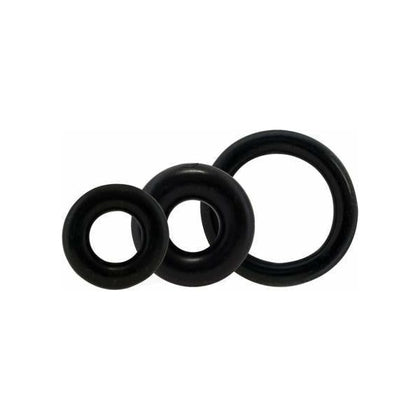 Screaming O RingO 3 Pack Cock Rings - Enhance Erections, Extend Pleasure, and Prevent Premature Ejaculation - For Men - Multi-Sized Set for Customized Sensations - SEBS Silicone - Waterproof - Non-Vibrating - Black