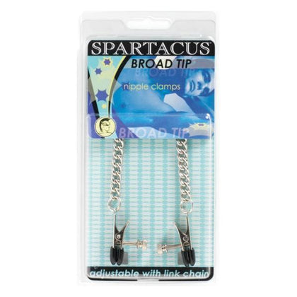 Introducing the SensaClamp Adjustable Nipple Clamps with Curbed Chain - Model X1, the Ultimate Pleasure Enhancer for All Genders in a Sultry Black Hue! - Adult Naughty Store