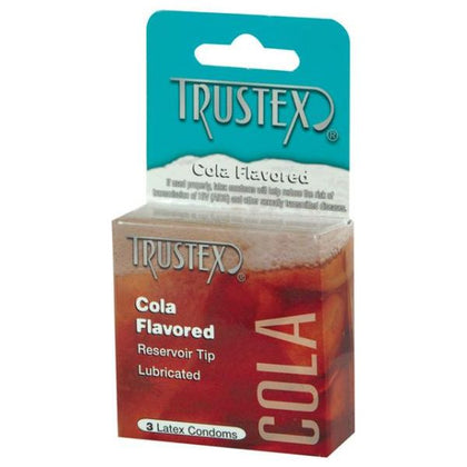 Trustex Flavored Cola Latex Condoms - 3 Pack for Enhanced Oral Pleasure - FDA Approved, Sugar-Free, and Excitingly Flavored