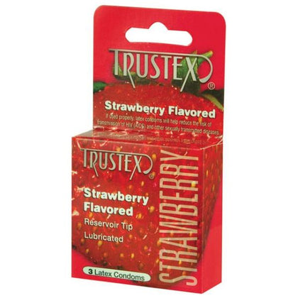Trustex Flavored Condoms - Strawberry 3 Pack: Enhance Intimacy with Deliciously Sweet Protection