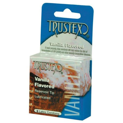 Trustex Flavored Latex Condoms - Vanilla 3 Pack | Sensual Pleasure Enhancer for All Genders | FDA Approved Sugar-Free Contraceptive