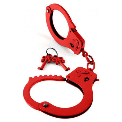 Fetish Fantasy Designer Metal Handcuffs - Red: The Ultimate Dominance Experience for Couples - Adult Naughty Store