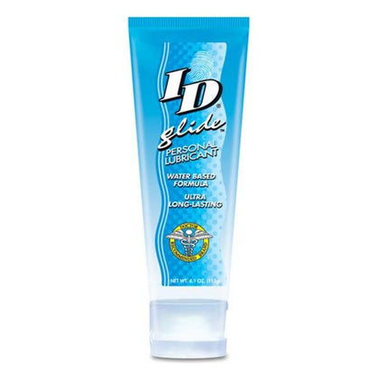 ID Glide Water-Based Personal Lubricant - 4.1 fl oz Tube - FDA Approved, Doctor Recommended - Non-Staining, Odorless, and Colorless - Condom Compatible - Silicone Toy Safe - Enhance Pleasure  - Adult Naughty Store