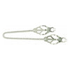 Endurance Silver Butterfly Nipple Clamps with Link Chain - Ultimate Stimulation for Nipple Play and Sensual Pleasure