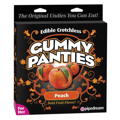 Seductive Delights: Gummy Panties Peach - Edible Crotchless Lingerie for Intimate Pleasure