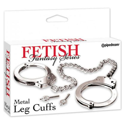 Fetish Fantasy Metal Leg Cuffs - Premium Steel Bondage Restraints for Sensual Pleasure - Model LCK-500 - Unisex - Ankles - Silver - Adult Naughty Store