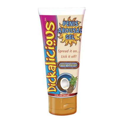 Dickalicious Pina Colada Penis Arousal Gel - Sensational Arousal for Intense Pleasure - Model DAPC-2 - Male/Female - Exciting Stimulation for Enhanced Intimacy - 2 oz - Tropical Yellow