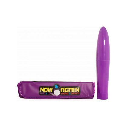 Now & Again Purple Slimline Massager - Model NAM-5, Unisex, for Intimate Pleasure