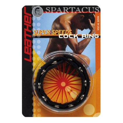 Spartacus Leather Super Speeds Cock Ring - Ultimate Pleasure Enhancer for Men - Model SR-500 - Black