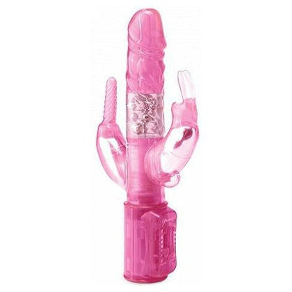 Introducing the Pleasure Pro Triple Stimulator Vibrator - Model TETSV-01 - Women's Ultimate Ecstasy - Pink - Adult Naughty Store