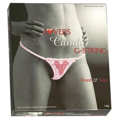 Delicious Delights Candy G-String - Sensual Edible Lingerie for Couples - Model SWEET-69 - Unisex - Indulge in Sweet Pleasure - Strawberry Red