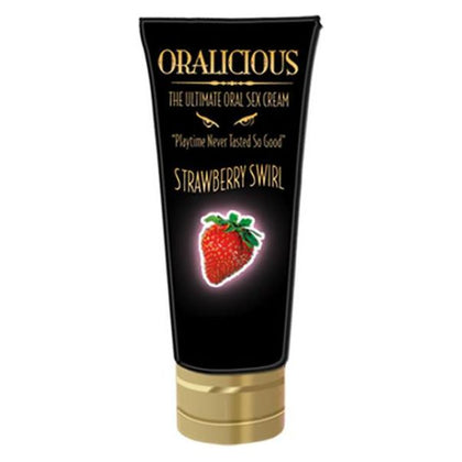 Oralicious Strawberry Swirl Oral Sex Cream 2oz - Pleasure Enhancing Cream for Intimate Play - Adult Naughty Store