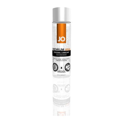 Jo Anal Premium Silicone Lubricant 8 oz: The Ultimate Pleasure Enhancer for Anal Play, Model No. JASL-8, Unisex, Long-Lasting, Skin-Smoothing Formula, Odor and Fragrance-Free, Non-Toxic, Non-Allergenic, Clear