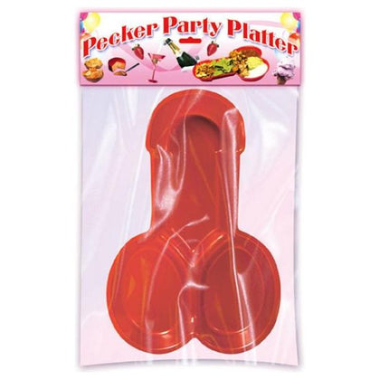 Adam & Eve Pecker Party Platter - Penis and Balls Shaped Party Platter for Adults - Model PPR-001 - Unisex - Perfect for Serving Fun and Laughter - Pink