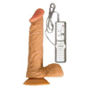 All American Whopper 8 inches Vibrating Dong with Suction Cup - Realistic Balls - Beige - Model AW-8VC - Adult Naughty Store