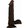 All American Whopper 8 inches Vibrating Dildo with Suction Cup, Realistic Veins and Balls, Brown - Adult Naughty Store