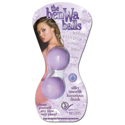 Femme: Silken Sensations - Ben Wa Balls Model B2 - Lavender - Vibrating Kegel Balls for Women's Pleasure