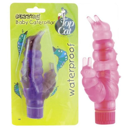 Introducing the SensaPleasure Buzzing Baby Caterpillar Waterproof Vibrator - Model BB-100X (Pink) - Adult Naughty Store