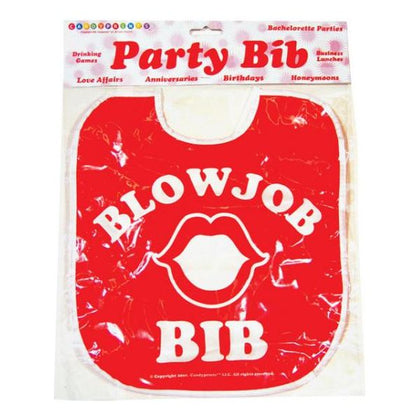 Sophisticated Pleasure: Blow Job Party Bib - Red, O-S