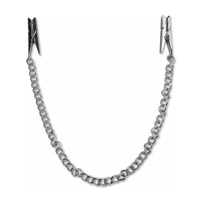 Fetish Fantasy Series Nipple Chain Clips - Sensual Silver Nipple Jewelry for Enhanced Pleasure