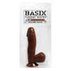 Basix Rubber Works 6.5in. Suction Cup Dong - Model RWD65SC-BR - Unisex Pleasure Toy for Intimate Moments - Brown - Adult Naughty Store