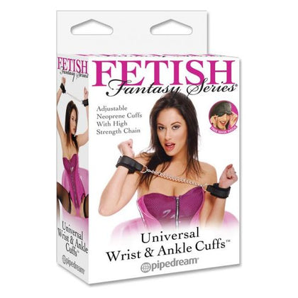 Fetish Fantasy Universal Wrist & Ankle Cuffs - Versatile Bondage Restraints for Both Beginners and Enthusiasts, Model XYZ123, Unisex, for Enhanced Pleasure, Black - Adult Naughty Store