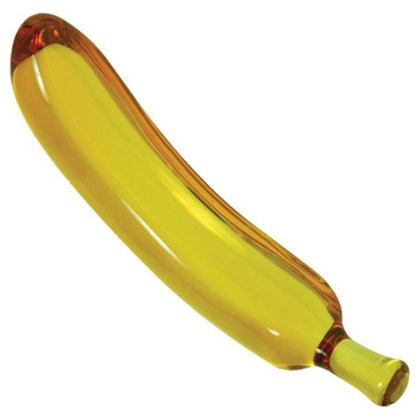 Amber Banana Glass Gem Blown Glass Dildo | Model AB-001 | Unisex | Pleasure Wand | Amber