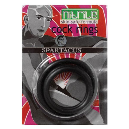 Introducing the Nitrile Cock Ring Set (Black/3) - The Ultimate Pleasure Enhancer for Men!