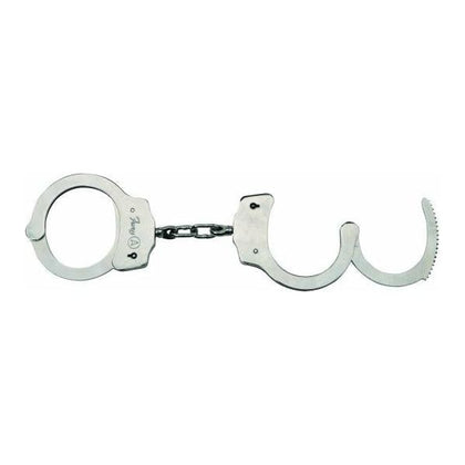 Spartacus Nickel Coated Steel Handcuffs Double Locking - Model XYZ123, Unisex, Enhanced Pleasure, Silver - Adult Naughty Store