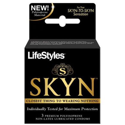 Lifestyles Skyn Non-Latex Condoms 3 Pack - Premium Polyisoprene Ultra-Smooth Lubricated Condoms for Enhanced Pleasure - Model SKYN-3 - Non-Latex, Long Lasting, Next Generation Sexual Protecti - Adult Naughty Store