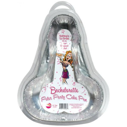 Peter's Pleasure Party Cake Pan Large (2) - Penis Shaped Baking Mold for Double-Layered Delights - Model PP-2 - Unisex - Perfect for Naughty Desserts - Metallic Silver