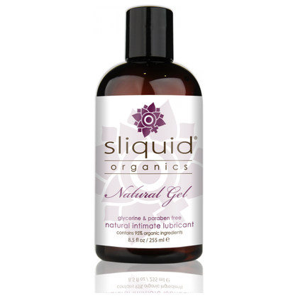 Sliquid Organics Natural Lubricating Gel 8.5oz - Premium Water-Based Intimate Lubricant for Women, Men, and Couples - Vegan-Friendly, Glycerin and Paraben Free - Condom and Latex Safe - Enhan - Adult Naughty Store