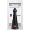 TitanMen Intimidator Black Ribbed Anal Plug - Model TMIP-11B - Unisex Pleasure Toy - Adult Naughty Store