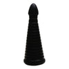 TitanMen Intimidator Black Ribbed Anal Plug - Model TMIP-11B - Unisex Pleasure Toy - Adult Naughty Store