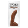 Basix Rubber 10 inches Fat Boy Brown Dildo - Premium American-Made Phthalate-Free and Latex-Free Sex Toy for Men - Model BR10FB - Designed for Intense Pleasure and Realistic Sensations - Brow - Adult Naughty Store