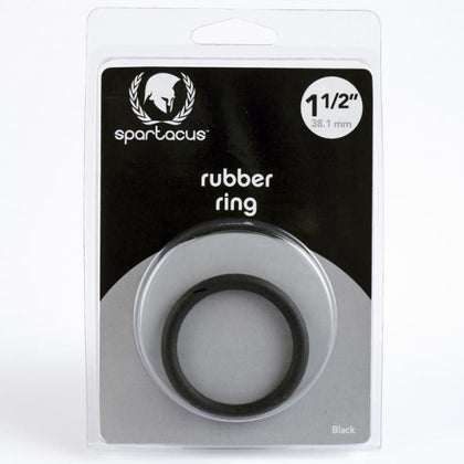 Spartacus Rubber Cock Ring 1.5in. (Black) - Adult Naughty Store